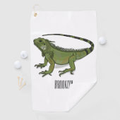 Serviette De Golf Illustration d'Iguana (En situation)