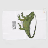 Serviette De Golf Illustration d'Iguana (Horizontal)