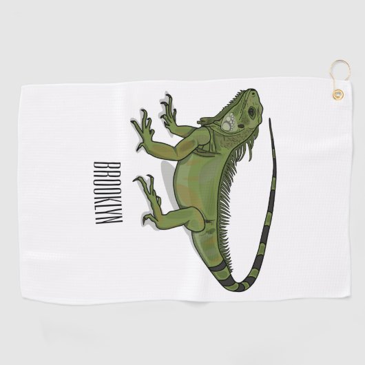 Serviette De Golf Illustration d'Iguana (Horizontal)
