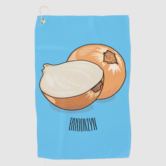 Serviette De Golf Illustration d'oignon (Devant)