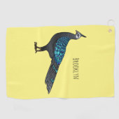 Serviette De Golf Illustration d'oiseau de faisan paon de Palawan (Horizontal)
