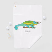 Serviette De Golf Illustration du caméléon de Jackson (En situation)