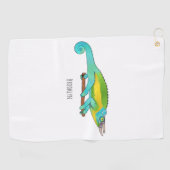 Serviette De Golf Illustration du caméléon de Jackson (Horizontal)