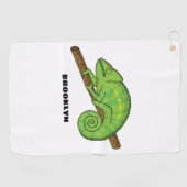 Serviette De Golf Illustration du caméléon de la parson (Horizontal)