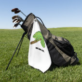 Serviette De Golf Illustration du caméléon de la parson (Vert)