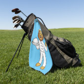 Serviette De Golf Illustration du chef mignon lion (Vert)