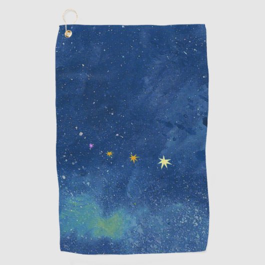 Serviette De Golf Illustration du ciel étoilé (Devant)