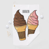 Serviette De Golf Illustration du cône de crème glacée (En situation)