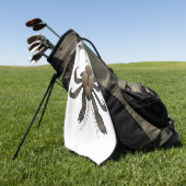 Serviette De Golf Illustration du crabe de coco (Vert)