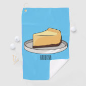 Serviette De Golf Illustration du dessin animé Cheesecake (En situation)