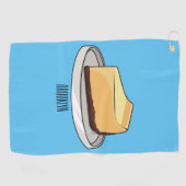 Serviette De Golf Illustration du dessin animé Cheesecake (Horizontal)