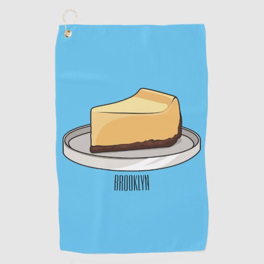 Serviette De Golf Illustration du dessin animé Cheesecake (Devant)