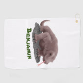 Serviette De Golf Illustration du dragon de Komodo (Horizontal)