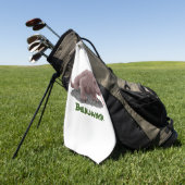 Serviette De Golf Illustration du dragon de Komodo (Vert)