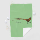 Serviette De Golf Illustration du faisan de Reeves (En situation)