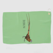 Serviette De Golf Illustration du faisan de Reeves (Horizontal)