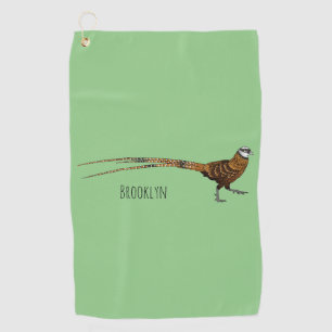 Serviette De Golf Illustration du faisan de Reeves