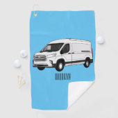 Serviette De Golf Illustration du fourgon de livraison (En situation)