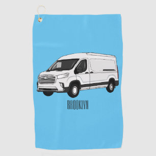 Serviette De Golf Illustration du fourgon de livraison