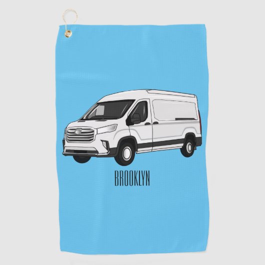Serviette De Golf Illustration du fourgon de livraison (Devant)