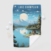 Serviette De Golf Illustration du lac Champlain, Vermont (En situation)
