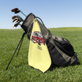 Serviette De Golf Illustration du moteur à incendie (Vert)