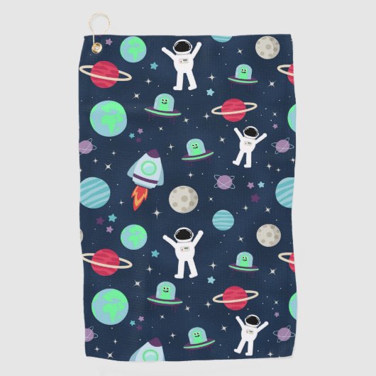 Serviette De Golf Illustration du Motif spatial (Devant)