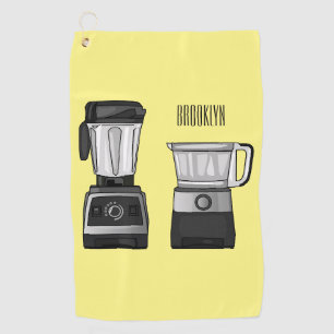 Serviette De Golf Illustration du processeur et du mixeur alimentair