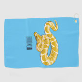 Serviette De Golf Illustration du serpent python birman (Horizontal)