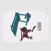 Serviette De Golf Illustration du tapis roulant et de la bande dessi (Horizontal)