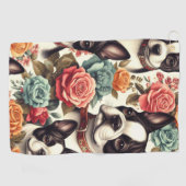 Serviette De Golf Illustration du Terrier de Boston (Horizontal)