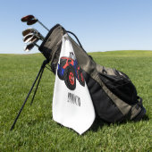 Serviette De Golf Illustration du tracteur (Vert)