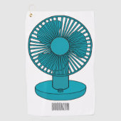 Serviette De Golf Illustration du ventilateur (Devant)