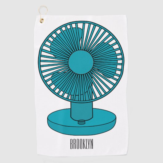 Serviette De Golf Illustration du ventilateur (Devant)