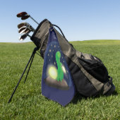 Serviette De Golf Illustration du ver vert mou (Vert)