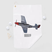 Serviette De Golf Illustration d'un avion de chasse-bombardier (En situation)