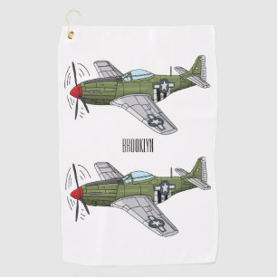 Serviette De Golf Illustration d'un avion militaire