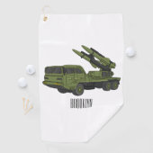 Serviette De Golf Illustration d'un camion de missiles militaires (En situation)