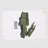Serviette De Golf Illustration d'un camion de missiles militaires (Horizontal)