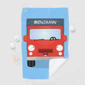 Serviette De Golf Illustration d'un camion kawaii rouge mou (En situation)