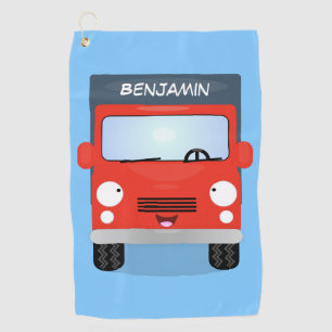 Serviette De Golf Illustration d'un camion kawaii rouge mou