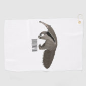 Serviette De Golf Illustration d'un dessin animé d'Anteater (Horizontal)