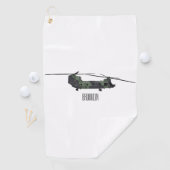 Serviette De Golf Illustration d'un hélicoptère de l'armée de Chinoo (En situation)