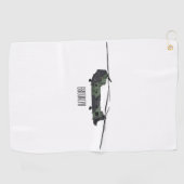 Serviette De Golf Illustration d'un hélicoptère de l'armée de Chinoo (Horizontal)