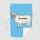 Serviette De Golf Illustration d'un mouton joyeux (En situation)