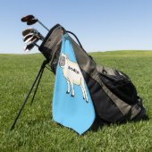 Serviette De Golf Illustration d'un mouton joyeux (Vert)