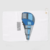 Serviette De Golf Illustration d'un train électrique (Horizontal)