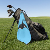 Serviette De Golf Illustration d'une baleine tueuse (Vert)