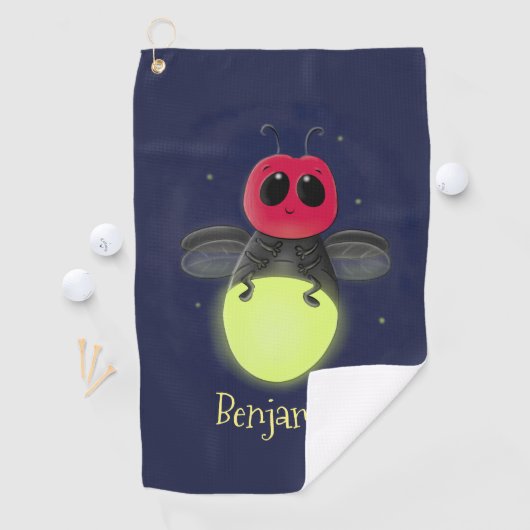 Serviette De Golf Illustration d'une luciole à éclair mignon (En situation)