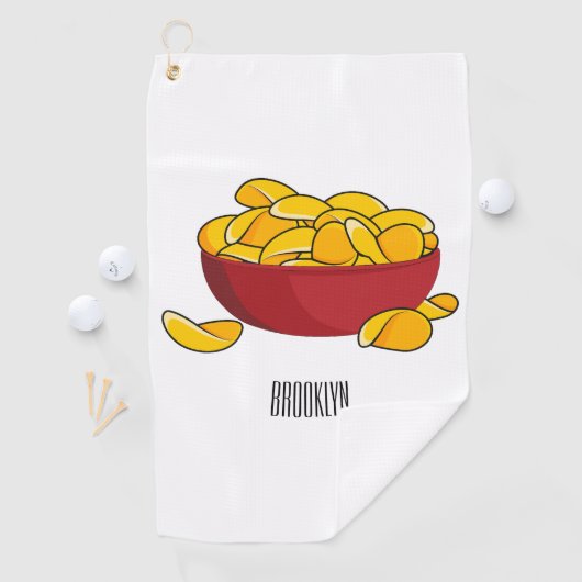 Serviette De Golf Illustration d'une puce de pomme de terre (En situation)
